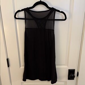 Athleta small tall Black Mesh Tank Top